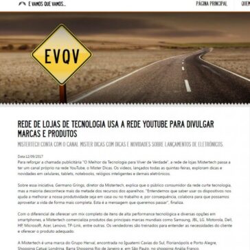 Rede de lojas de tecnologia usa a rede YouTube para divulgar marcas e produtos – EVQV