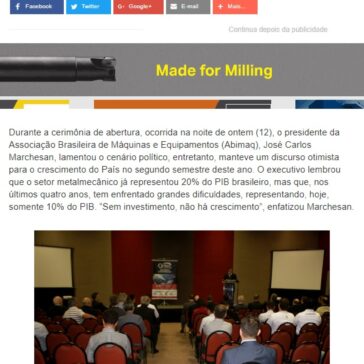 Executivos se mantêm otimistas em cerimônia de abertura da Intermach 2017 – Cimm