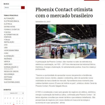 Phoenix Contact otimista com o mercado brasileiro – Revista da Instalação