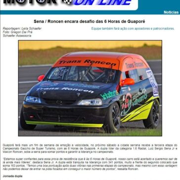 Sena / Roncen encara desafio das 6 Horas de Guaporé – Motor Online
