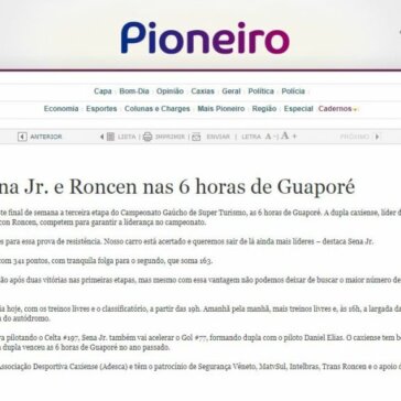 Dupla Sena Jr. e Roncen nas 6 horas de Guaporé – Pioneiro (On-line)