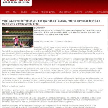 Vôlei Bauru vai enfrentar Sesi nas quartas do Paulista, reforça comissão técnica e Helô lidera pontuação do time – FPV
