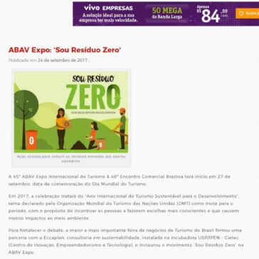ABAV Expo: ‘Sou Resíduo Zero’ – Viver Sergipe