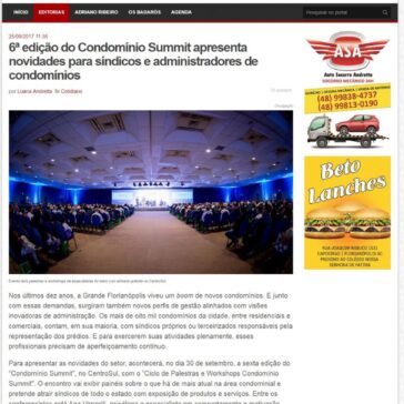 6ª edição do Condomínio Summit apresenta novidades para síndicos e administradores de condomínios – Informe Online
