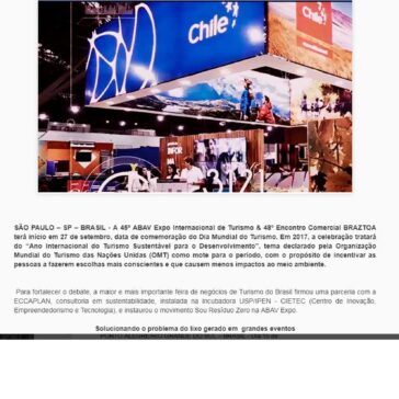 No ano do turismo sustentável, ABAV Expo integra movimento “Sou Resíduo Zero” – Jornalsierramar