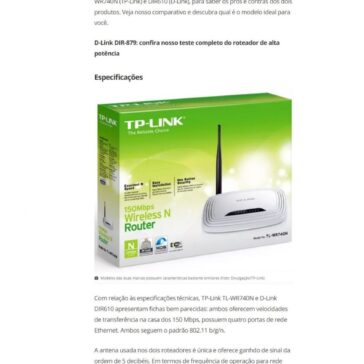 TP-Link TL-WR740N vs D-Link DIR-610: conheça a ficha técnica dos roteadores – Tech tudo