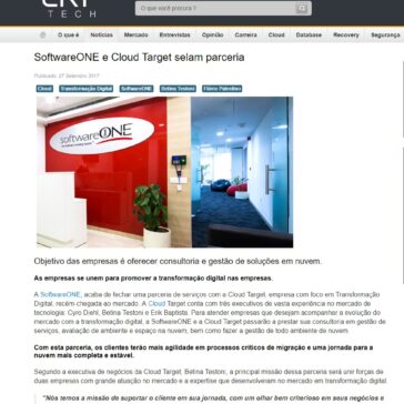 SoftwareONE e Cloud Target selam parceria – Portal ERP Tech