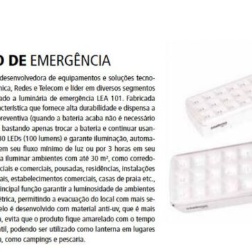 Iluminação de emergência – Potência