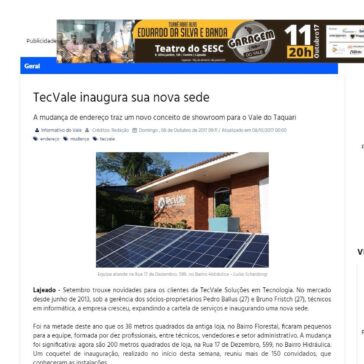 TecVale inaugura sua nova sede – O Informativo do Vale