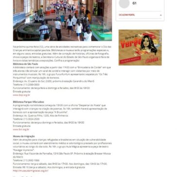 Veja dicas de atrações culturais para o Dia das Crianças em SP – G1 São Paulo