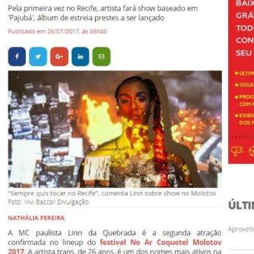 Linn da Quebrada é confirmada para o No Ar Coquetel Molotov 2017 – Jornal do Commércio