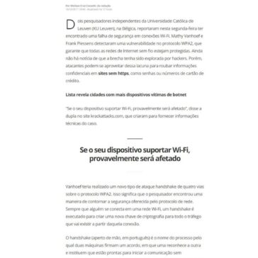 Falha em protocolo WPA2 de redes Wi-Fi provoca corrida por solução – Tech tudo