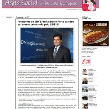 Presidente da IBM Brasil Marcelo Porto palestra em evento promovido pelo LIDE SC – Agito Social