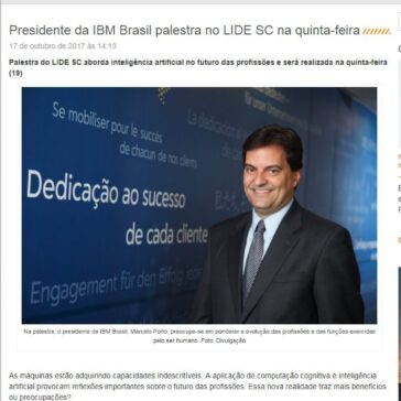 Presidente da IBM Brasil palestra no LIDE SC na quinta-feira – Economia SC