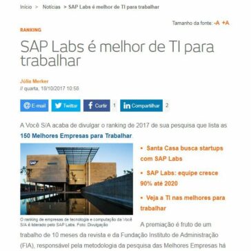 SAP Labs é melhor de TI para trabalhar – Baguete