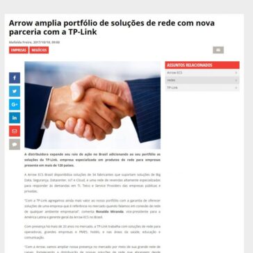 Arrow amplia portfólio de soluções de rede com nova parceria com a TP-Link – Bit Magazine