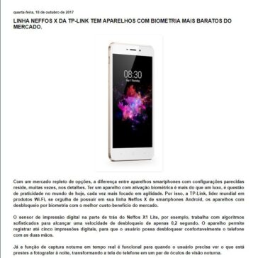 LINHA NEFFOS X DA TP-LINK TEM APARELHOS COM BIOMETRIA MAIS BARATOS DO MERCADO – COISAS DE AGORA