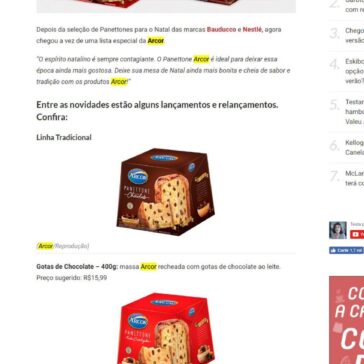 Seleção de PANETTONES ARCOR para o Natal – Testa pra Mim