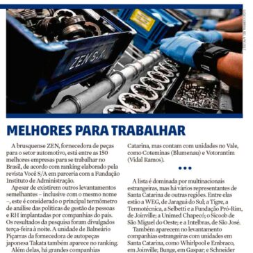 MELHORES PARA TRABALHAR – Diário Catarinense