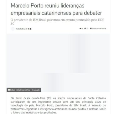 Marcelo Porto reuniu lideranças empresariais catarinenses para debater – Ego Notícias