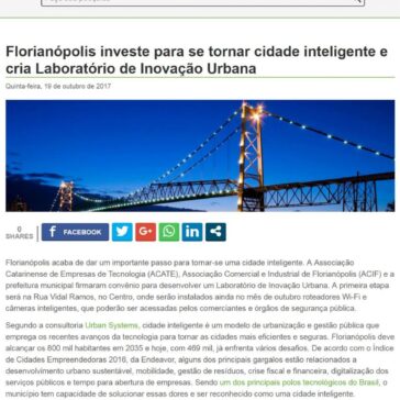 Florianópolis investe para se tornar cidade inteligente e cria Laboratório de Inovação Urbana – StarTupi