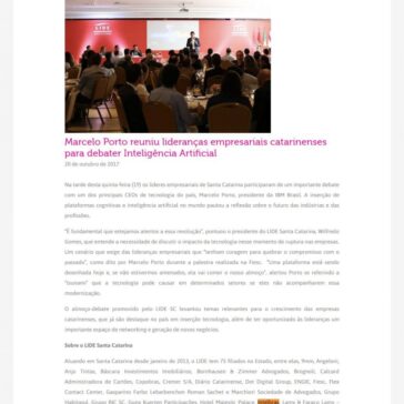 Marcelo Porto reuniu lideranças empresariais catarinenses para debater Inteligência Artificial – Estrutura de Comunicação