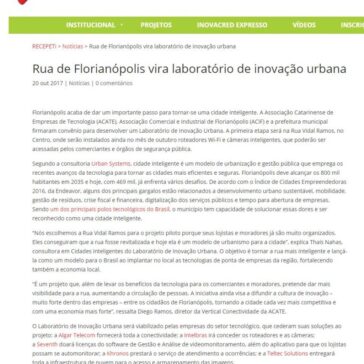 Rua de Florianópolis vira laboratório de inovação urbana – Recepeti