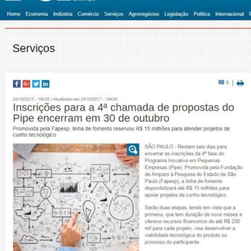Inscrições para a 4ª chamada de propostas do Pipe encerram em 30 de outubro – DCI