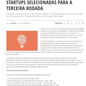 Programa Economia Criativa: as startups selecionadas para a terceira rodada – TeleSíntese