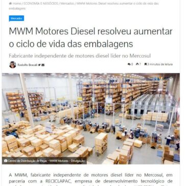 MWM Motores Diesel resolveu aumentar o ciclo de vida das embalagens – Ego Notícias
