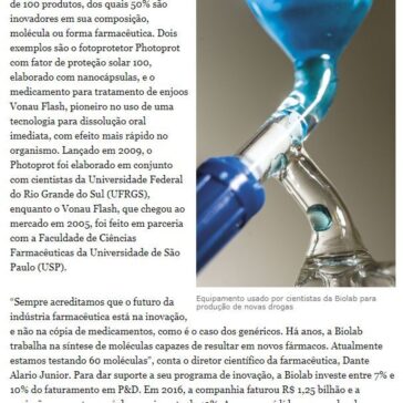 Inovação em fármacos – Pesquisa Brasil
