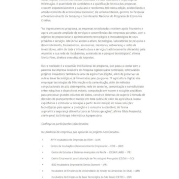 Samsung e Anprotec anunciam startups vencedoras para terceira rodada do programa de aceleração – Samsung