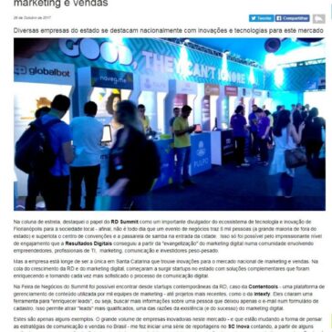 Coluna Inovação | SC é celeiro de soluções na área de marketing e vendas-  Acontecendo Aqui