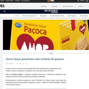 Arcor lança panetone com recheio de paçoca – Band.com