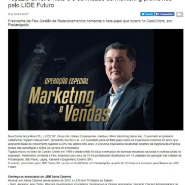 Topázio Silveira Neto é o convidado do Mentoring promovido pelo LIDE Futuro – Acontecendo Aqui