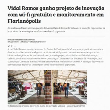 Vidal Ramos ganha projeto de inovação com wi-fi gratuita e monitoramento em Florianópolis – Nd Online