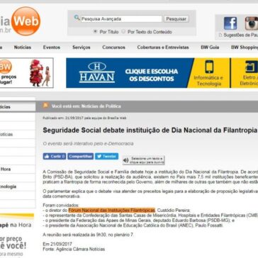 Seguridade Social debate instituição de Dia Nacional da Filantropia – Brasília Web