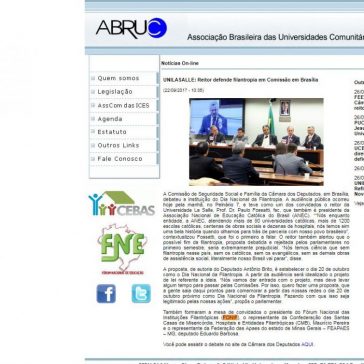 UNILASALLE: Reitor defende filantropia em Comissão em Brasília – ABRUC