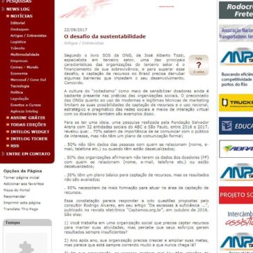 O desafio da sustentabilidade – Intelog