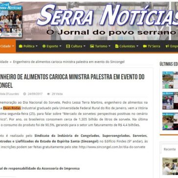 Engenheiro de alimentos carioca ministra palestra em evento do Sincongel – Serra Notícias
