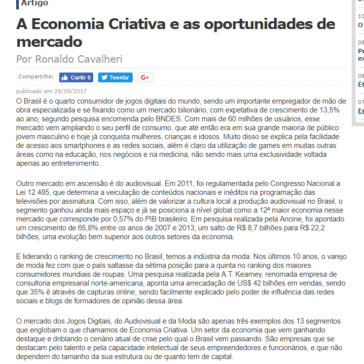 A Economia Criativa e as oportunidades de mercado – A Cidade Votuporanga