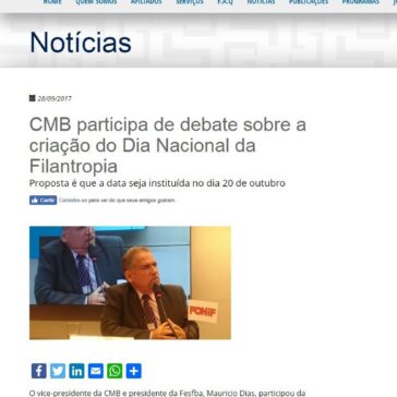 CMB participa de debate sobre a criação do Dia Nacional da Filantropia – Femipa