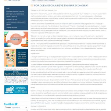 Por que a escola deve ensinar economia? – GS Notícias