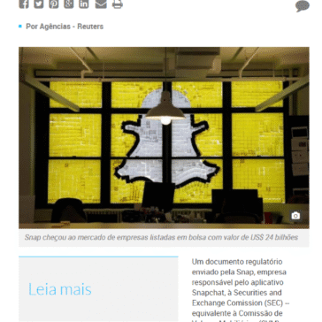 Chinesa Tencent compra 12% da dona do Snapchat – O Estado de S. Paulo
