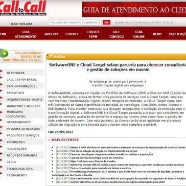 SoftwareONE e Cloud Target selam parceria para oferecer consultoria e gestão de soluções em nuvem – Call To Call