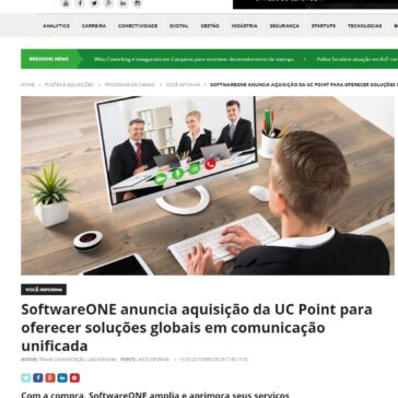 SoftwareONE anuncia aquisição da UC Point para oferecer soluções globais em comunicação unificada – IT Forum 365
