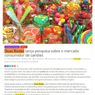 Duas Rodas lança pesquisa sobre o mercado consumidor de candies – Sabor à Vida Gastronomia