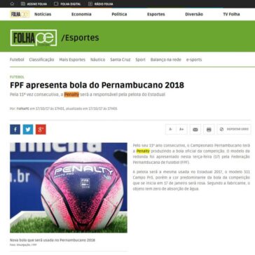 FPF apresenta bola do Pernambucano 2018 – Folha de Pernambuco Digital