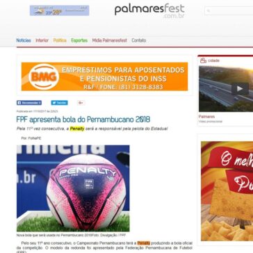 FPF apresenta bola do Pernambucano 2018 – Palmares Fest