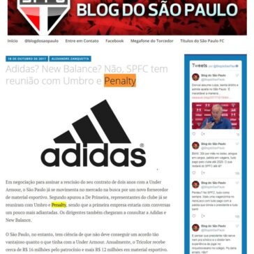 Adidas? New Balance? Não, SPFC tem reunião com Umbro e Penalty – Blog do São Paulo